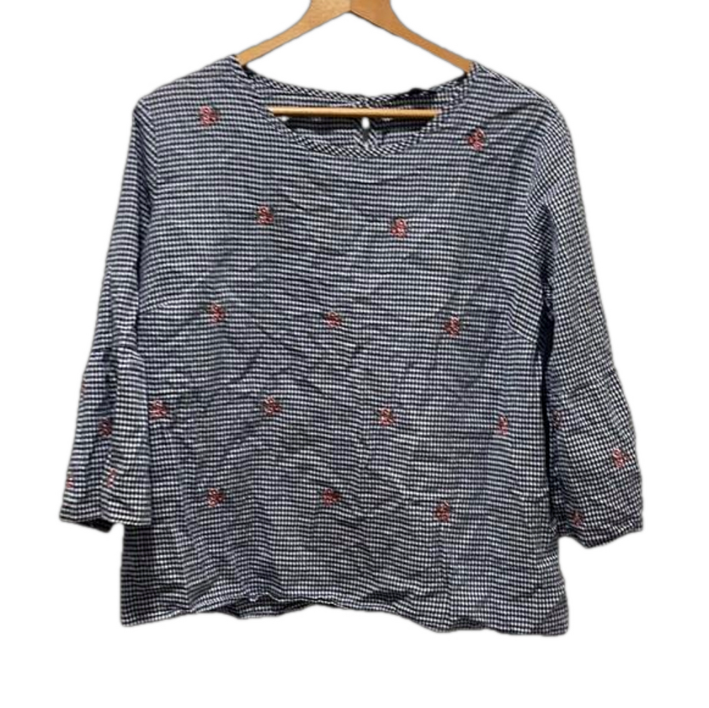 Hannah womens flower detail blouse size XL GUC..